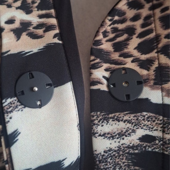 Animal Print Fall Coat Joseph Ribkoff Belted Business Casual Jacket Sz 4 - Picture 7 of 12